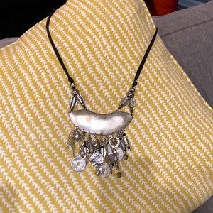 Chicos silver and black necklace